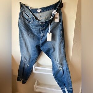 Good American Crop Good Waist Jeans NWT